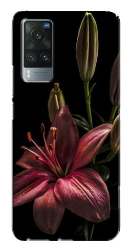 Силиконовый чехол с изображением "Красная лилия " для Vivo X60