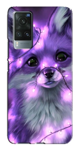 Чехол с принтом "Лисенок фиолетовый" для Vivo X60