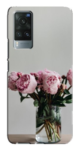 Чехол с печатью "Пионы в вазе" для Vivo X60