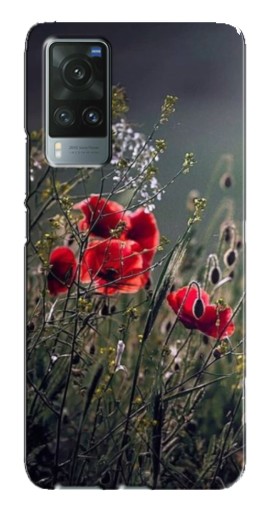 Чехол с картинкой "Поле цветов" для Vivo X60