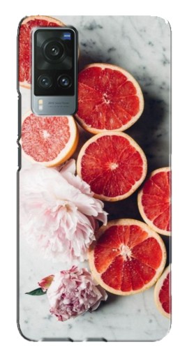 Чехол с картинкой "Половинки грейпфрутов" для Vivo X60
