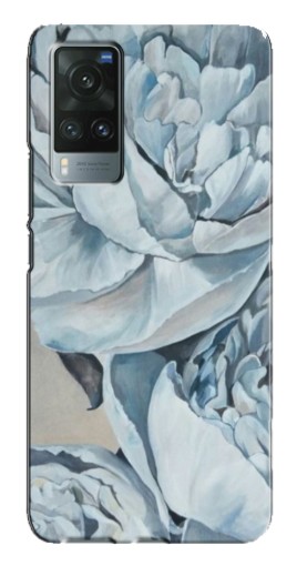 Силиконовый чехол с изображением "Рисунок пионы" для Vivo X60