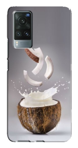 Силиконовый чехол с изображением "Стакан кокоса" для Vivo X60