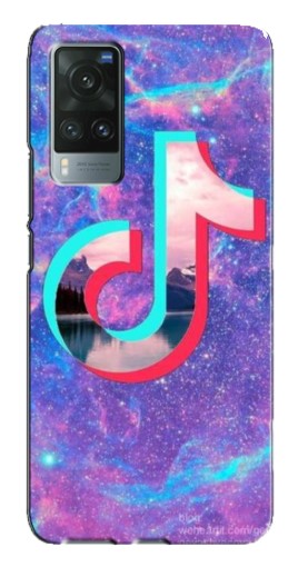 Чехол с печатью "ТикТок мраморный" для Vivo X60