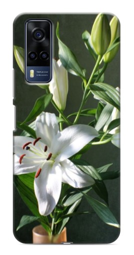 Чехол с печатью "Белые лилии" для VIVO Y53S