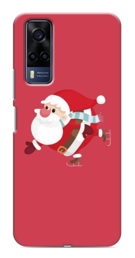Силиконовый чехол с изображением "Дед Мороз на коньках" для VIVO Y53S