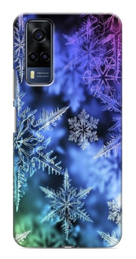 Чехол с печатью "Разноцветные снежинки" для VIVO Y53S