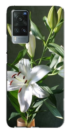 Чехол с печатью "Белые лилии" для Vivo X60 Pro