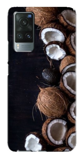 Чехол с принтом "Кокосы на черном" для Vivo X60 Pro