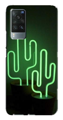 Чехол с печатью "Неоновый кактус" для Vivo X60 Pro
