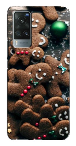 Чехол с картинкой "Новогодние человечки" для Vivo X60 Pro