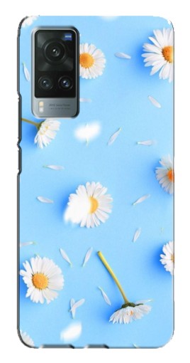 Силиконовый чехол с изображением "Ромашковый фон" для Vivo X60 Pro
