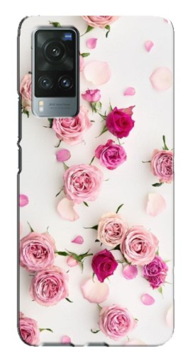 Чехол с картинкой "Яркие розы" для Vivo X60 Pro