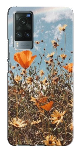 Силиконовый чехол с изображением "Желтые цветы" для Vivo X60 Pro