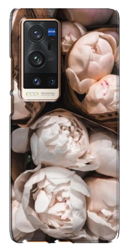 Чехол с печатью "Букет пионов" для Vivo X60 Pro Plus
