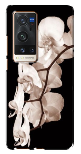 Силиконовый чехол с изображением "Черно-белая орхидея" для Vivo X60 Pro Plus