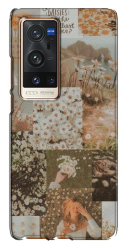 Чехол с принтом "Коллаж ромашек " для Vivo X60 Pro Plus