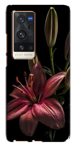 Силиконовый чехол с изображением "Красная лилия " для Vivo X60 Pro Plus