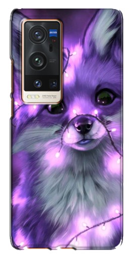 Чехол с картинкой "Лисенок фиолетовый" для Vivo X60 Pro Plus