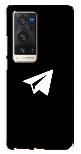 Чехол с принтом "Лого Телеграм" для Vivo X60 Pro Plus