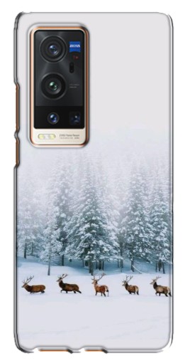 Чехол с принтом "Олени в лесу" для Vivo X60 Pro Plus