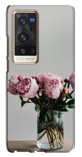 Чехол с картинкой "Пионы в вазе" для Vivo X60 Pro Plus
