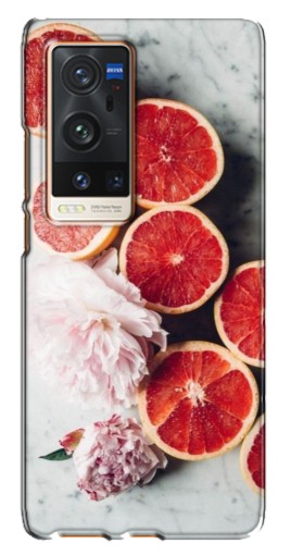 Чехол с печатью "Половинки грейпфрутов" для Vivo X60 Pro Plus