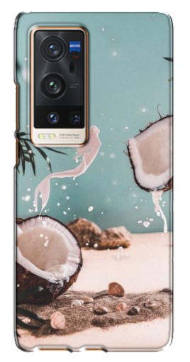 Силиконовый чехол с изображением "Половинки кокоса" для Vivo X60 Pro Plus