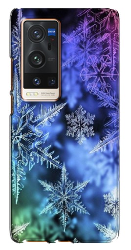 Чехол с картинкой "Разноцветные снежинки" для Vivo X60 Pro Plus