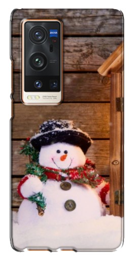 Силиконовый чехол с изображением "Рождественский снеговик" для Vivo X60 Pro Plus