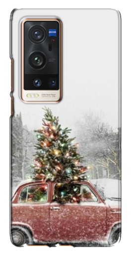 Силиконовый чехол с изображением "Елка в машине" для Vivo X60 Pro Plus