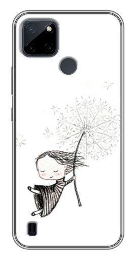 Чехол с принтом "Девочка с одуванчиком" для Realme C21Y