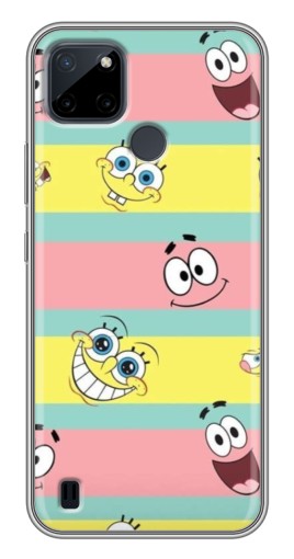 Силиконовый чехол с изображением "Мордашки" для Realme C21Y