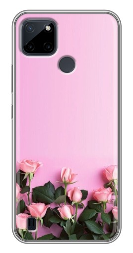 Силиконовый чехол с изображением "Нежные розы" для Realme C21Y