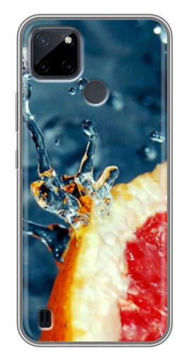Чехол с картинкой "Сочный грейпфрут" для Realme C21Y