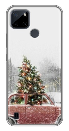 Чехол с принтом "Елка в машине" для Realme C21Y