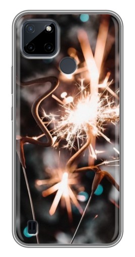 Силиконовый чехол с изображением "Бенгальские огни" для Realme C25Y
