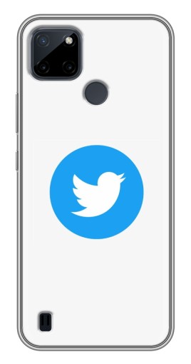Силиконовый чехол с изображением "Лого Твиттера" для Realme C25Y