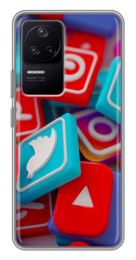 Силиконовый чехол с изображением "3Д эффект" для Xiaomi POCO F4 (5G)