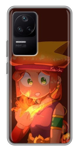 Чехол с принтом "Amber с огнем" для Xiaomi POCO F4 (5G)