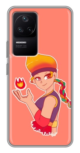 Чехол с печатью "Amber с огоньком" для Xiaomi POCO F4 (5G)
