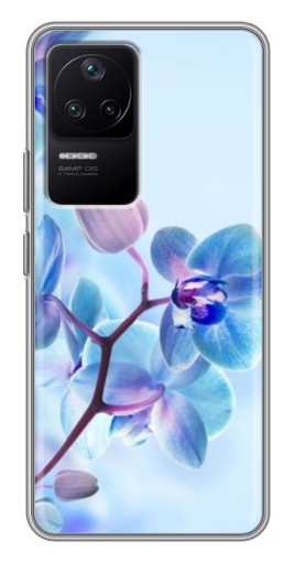 Чехол с печатью "Голубые орхидеи" для Xiaomi POCO F4 (5G)