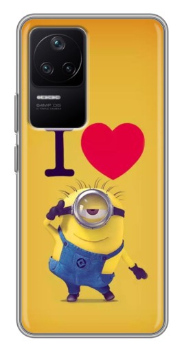 Чехол с картинкой "I Love Minion" для Xiaomi POCO F4 (5G)
