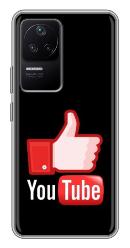 Чехол с печатью "Лайк YouTube" для Xiaomi POCO F4 (5G)