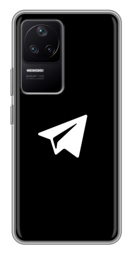 Чехол с картинкой "Лого Телеграм" для Xiaomi POCO F4 (5G)