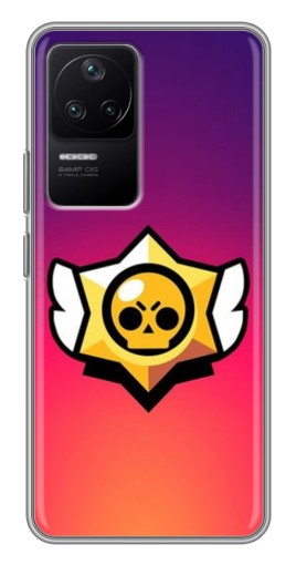 Чехол с картинкой "Логотип Brawl Stars" для Xiaomi POCO F4 (5G)