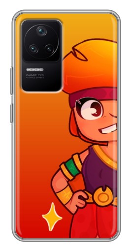 Силиконовый чехол с изображением "Мультяшная Амбер" для Xiaomi POCO F4 (5G)