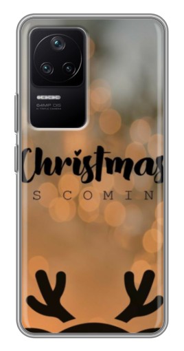 Силиконовый чехол с изображением "Новогодняя заставка" для Xiaomi POCO F4 (5G)