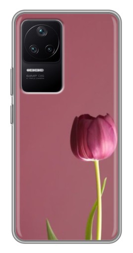 Чехол с картинкой "Розовый тюльпан" для Xiaomi POCO F4 (5G)