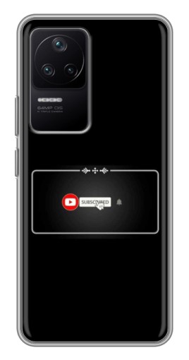 Силиконовый чехол с изображением "subscribed" для Xiaomi POCO F4 (5G)